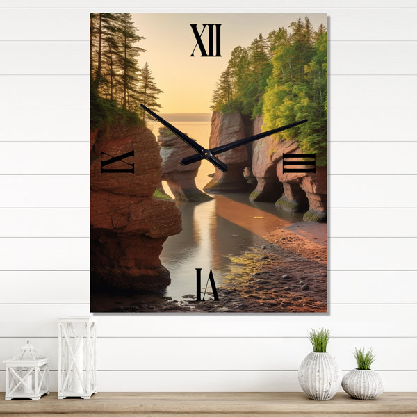 Latitude Run® New Brunswick Coastal Landscape I Canadian Very Wall Clocks Wayfair